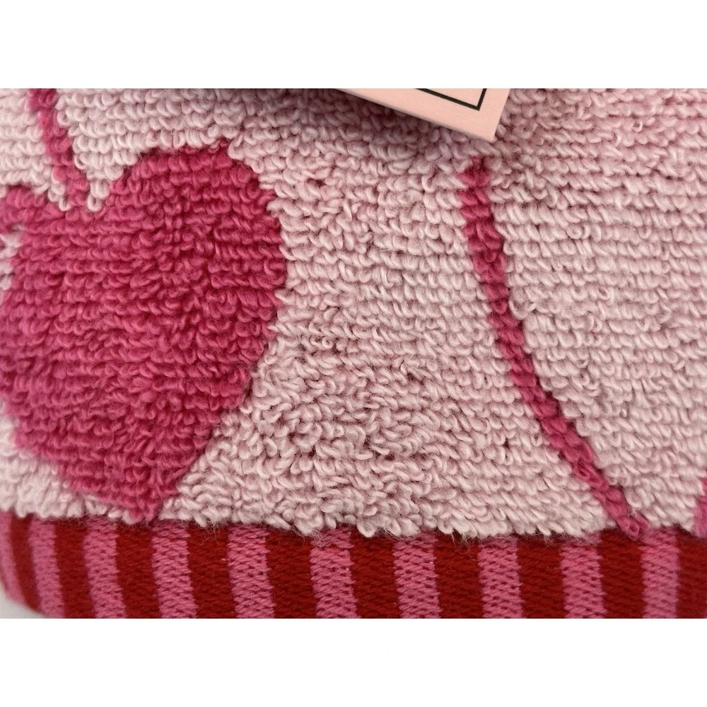 Juicy Couture Cherry Hand Towels 2 Pack Pink Red Bathroom Towels NWT 16 x 26